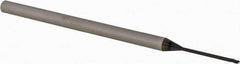 Accupro - 0.035" Diam, 0.052" LOC, 3 Flute Solid Carbide Ball End Mill - AlTiN Finish, Single End, 2-1/2" OAL, 1/8" Shank Diam, Spiral Flute - Eagle Tool & Supply