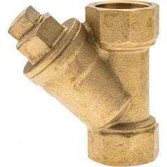 Value Collection - 3/4" Pipe, Female NPT Ends, Forged Brass Y-Strainer - 600 psi WOG Rating, 150 psi WSP Rating - Eagle Tool & Supply