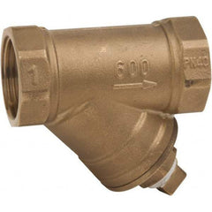 Value Collection - 3/8" Pipe, Female NPT Ends, Forged Brass Y-Strainer - 600 psi WOG Rating, 150 psi WSP Rating - Eagle Tool & Supply
