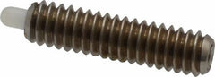 Vlier - 8-32, 5/8" Thread Length, 3/32" Plunger Projection, Stainless Steel Threaded Spring Plunger - 0.068 - 0.07" Max Plunger Diam, 5/8" Plunger Length, 2.7 Lb Init End Force, 7.3 Lb Final End Force - Eagle Tool & Supply