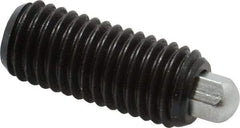 Vlier - 5/8-11, 1-1/2" Thread Length, 5/16" Plunger Projection, Steel Threaded Spring Plunger - 5/16 (Hex)" Max Plunger Diam, 1-1/2" Plunger Length, 3.5 Lb Init End Force, 10.5 Lb Final End Force, 5/16" Hex - Eagle Tool & Supply