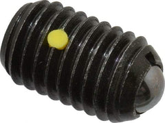 Vlier - 5/8-11, 0.375" Ball Diam, 0.984" Body Length, 0.096" Max Ball Reach, Threaded Ball Plunger - Steel Body, Steel Ball, 9 Lb Initial End Force, 18 Lb Final End Force, Locking Element - Eagle Tool & Supply