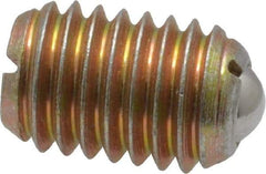 Vlier - 1/2-13, 0.281" Ball Diam, 0.75" Body Length, 0.072" Max Ball Reach, Threaded Ball Plunger - Steel Body, Steel Ball, 6 Lb Initial End Force, 30 Lb Final End Force - Eagle Tool & Supply