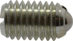 Vlier - 5/8-11, 0.375" Ball Diam, 0.984" Body Length, 0.096" Max Ball Reach, Threaded Ball Plunger - Steel Body, Steel Ball, 4.5 Lb Initial End Force, 9 Lb Final End Force - Eagle Tool & Supply