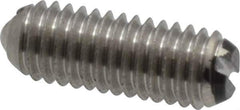 Vlier - 10-32, 0.094" Ball Diam, 0.513" Body Length, 0.025" Max Ball Reach, Threaded Ball Plunger - Stainless Steel Body, Stainless Steel Ball, 1.5 Lb Initial End Force, 3 Lb Final End Force - Eagle Tool & Supply