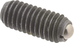 Vlier - M6x1.0, 3.5mm Ball Diam, 14mm Body Length, 1mm Max Ball Reach, Threaded Ball Plunger - Steel Body, Steel Ball, 2.02 Lb Initial End Force, 2.92 Lb Final End Force, Locking Element - Eagle Tool & Supply