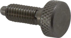 Vlier - 10-32, 0.4" Thread Length, 0.104" Max Plunger Diam, 0.5 Lb Init to 3 Lb Final End Force, Knob Handle Plunger - Knurled Knob, 0.46" Body Length, 0.4" Length Under Head/Shoulder, 3/32" Plunger Projection - Eagle Tool & Supply