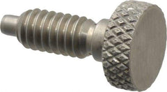 Vlier - 1/4-20, 1/2" Thread Length, 0.123" Max Plunger Diam, 1 Lb Init to 4 Lb Final End Force, Knob Handle Plunger - Knurled Knob, 0.79" Body Length, 1/2" Length Under Head/Shoulder, 1/8" Plunger Projection - Eagle Tool & Supply