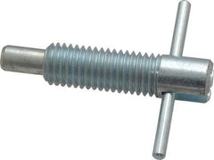 Vlier - 5/8-11 Thread, 2-1/2" Body Length, 5/8" Plunger Projection, 3/8" Plunger Diam, Steel, Locking T Handle Plunger - 1.7" Thread Length, 2-1/2" Handle Length, 2.38" Plunger Length, 2-1/2 Lb Initial End Force, 5 Lb Final End Force, - Eagle Tool & Supply