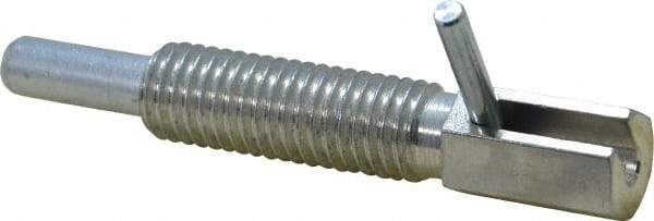 Vlier - 5/8-11, 1.82" Thread Length, 0.38" Plunger Diam, 1 Lb Init to 5 Lb Final End Force, Steel Locking L Handle Plunger - 3.05" Body Length, 2" Length Under Head, 1" Plunger Projection - Eagle Tool & Supply