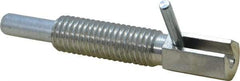 Vlier - 5/8-11, 1.82" Thread Length, 0.38" Plunger Diam, 1 Lb Init to 5 Lb Final End Force, Steel Locking L Handle Plunger - 3.05" Body Length, 2" Length Under Head, 1" Plunger Projection - Eagle Tool & Supply