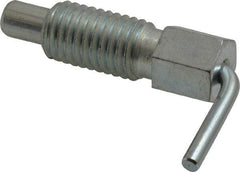 Vlier - 5/8-11, 1.07" Thread Length, 0.38" Plunger Diam, 0.75 Lb Init to 2.5 Lb Final End Force, Steel L Handle Plunger - 1.88" Body Length, 1-1/4" Length Under Head, 1/2" Plunger Projection - Eagle Tool & Supply