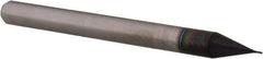 Accupro - 0.011", 0.033" LOC, 1/8" Shank Diam, 1-1/2" OAL, 4 Flute, Solid Carbide Square End Mill - Single End, AlTiN Finish, Spiral Flute, 30° Helix, Centercutting, Right Hand Cut, Right Hand Flute, Series Miniature - Eagle Tool & Supply