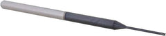 Accupro - 0.035", 0.052" LOC, 1/8" Shank Diam, 2-1/2" OAL, 3 Flute, Solid Carbide Square End Mill - Single End, AlTiN Finish, Spiral Flute, 30° Helix, Centercutting, Right Hand Cut, Right Hand Flute, Series Miniature - Eagle Tool & Supply