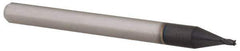 Accupro - 0.035", 0.052" LOC, 1/8" Shank Diam, 1-1/2" OAL, 4 Flute, Solid Carbide Square End Mill - Single End, AlTiN Finish, Spiral Flute, 30° Helix, Centercutting, Right Hand Cut, Right Hand Flute, Series Miniature - Eagle Tool & Supply