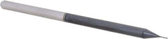 Accupro - 0.01", 0.08" LOC, 1/8" Shank Diam, 2-1/2" OAL, 3 Flute, Solid Carbide Square End Mill - Single End, AlTiN Finish, Spiral Flute, 30° Helix, Centercutting, Right Hand Cut, Right Hand Flute, Series Miniature - Eagle Tool & Supply