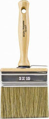 Wooster Brush - 4-3/4" Flat Hog Wall Brush - 2-3/4" Bristle Length, 5.44" Wood Threaded Wood Handle - Eagle Tool & Supply