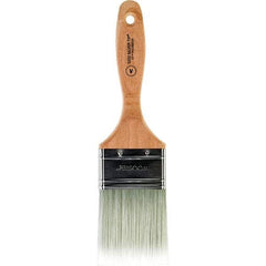 Wooster Brush - 2-1/2" Flat Synthetic Varnish Brush - 2-15/16" Bristle Length, 5.81" Wood Beavertail Handle - Eagle Tool & Supply