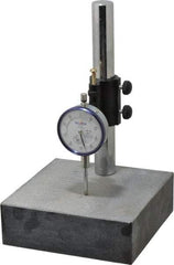 Teclock - 0.001" Graduation, 0-100 Dial Reading, Indicator & Base Kit - 0.001 Inch Graduation - Eagle Tool & Supply