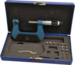 Value Collection - 1 to 2" Range, Mechanical Screw Thread Micrometer - Ratchet-Friction Thimble, 0.001" Graduation - Eagle Tool & Supply