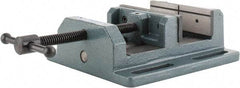 Wilton - 6" Jaw Opening Capacity x 2" Throat Depth, Horizontal Drill Press Vise - 6" Wide x 2" High Jaw, Stationary Base, Standard Speed, 8-1/2" OAL x 3.56" Overall Height, Cast Iron - Eagle Tool & Supply