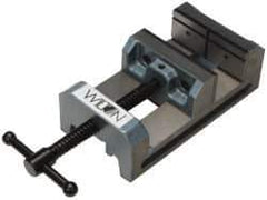 Wilton - 6" Jaw Opening Capacity x 2" Throat Depth, Horizontal Drill Press Vise - 6" Wide x 2" High Jaw, Stationary Base, Standard Speed, 12" OAL x 3-1/2" Overall Height, Cast Iron - Eagle Tool & Supply