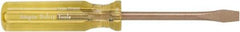 Ampco - 215mm OAL Standard Slotted Screwdriver - 120mm Blade Length, Round Shank, Acetate Handle - Eagle Tool & Supply