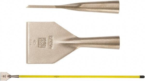 Ampco - Flexible Aluminum Bronze Alloy Chisel Scraper - 6" Blade Width x 1-1/2" Blade Length - Eagle Tool & Supply