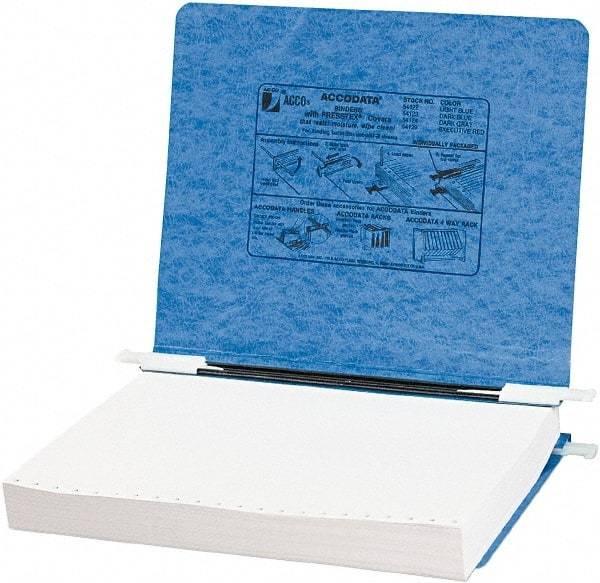 ACCO - 8-1/2 x 11", Holds up to 6" of Unburst Sheets, Light Blue, Data Binders - 11 Point Stock - Eagle Tool & Supply