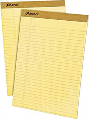 AMPAD - 50 Sheet, 8-1/2 x 11-3/4", Legal (Style) Writing Pad - Canary - Eagle Tool & Supply