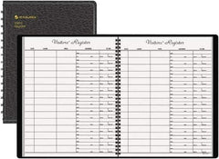 AT-A-GLANCE - 60 Sheet, 8-1/2 x 11", Register Book - Black - Eagle Tool & Supply