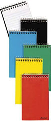 AMPAD - 60 Sheet, 3 x 5", Narrow Memo Book (Top Bound) - Red & Blue & Black on White - Eagle Tool & Supply