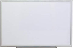 UNIVERSAL - 24" High x 36" Wide Erasable Melamine Marker Boards - Aluminum Frame, 38.2" Deep, Includes Mounting Kit - Eagle Tool & Supply