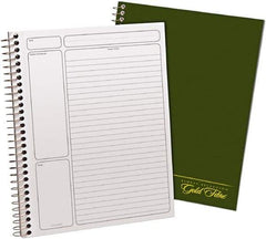 AMPAD - 84 Sheet, 9-1/2 x 7-1/4", Planner Spiral Bound Notebook - Green - Eagle Tool & Supply