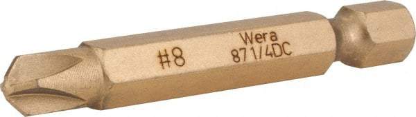 Wera - #8 Torq-Set Bit - 1/4" Hex Drive, 2" OAL - Eagle Tool & Supply