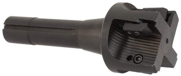 APT - 2-1/4" Cut Diam, 0.65" Max Depth of Cut, 5-7/8" OAL, Indexable Square Shoulder End Mill - TPC 32..., TPG 32., TPU 32. Inserts, R8 90° Lead Angle, Series Tri-Dex - Eagle Tool & Supply