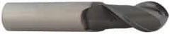 Accupro - 0.03" Diam, 0.15" LOC, 3 Flute Solid Carbide Ball End Mill - Uncoated, Single End, 2-1/2" OAL, 1/8" Shank Diam, Spiral Flute - Eagle Tool & Supply
