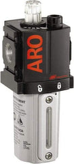 ARO/Ingersoll-Rand - 1/4" NPT, 250 Max psi Compact Modular Lubricator - Metal Bowl with Sight Glass, Aluminum Body, 51 CFM, 175°F Max Temp, 2.2" Long x 2.24" Wide x 5.99" High - Eagle Tool & Supply