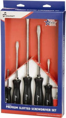 Ability One - 6 Piece Slotted Screwdriver Set - Bit Sizes: Philips #1 to #3 - Eagle Tool & Supply