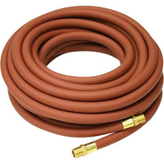 Reelcraft - 1/2" ID x 3/4" OD 50' Long Multipurpose Air Hose - MNPTF x MNPTF Ends, 300 Working psi, 150 to 0°F, 1/2 x 3/8" Fitting, Red - Eagle Tool & Supply