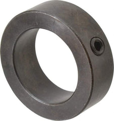 Climax Metal Products - 1-11/16" Bore, Steel, Set Screw Shaft Collar - 2-1/2" Outside Diam, 13/16" Wide - Eagle Tool & Supply