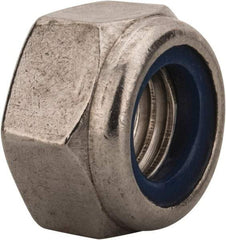 Value Collection - M12x1.75 Metric Coarse 316 & Austenitic Grade A4 Hex Lock Nut with Nylon Insert - 12mm High, Uncoated - Eagle Tool & Supply