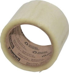 3M - 3" x 55 Yd Clear Rubber Adhesive Sealing Tape - Polypropylene Film Backing, 1.9 mil Thick, 44 Lb Tensile Strength, Series 371 - Eagle Tool & Supply