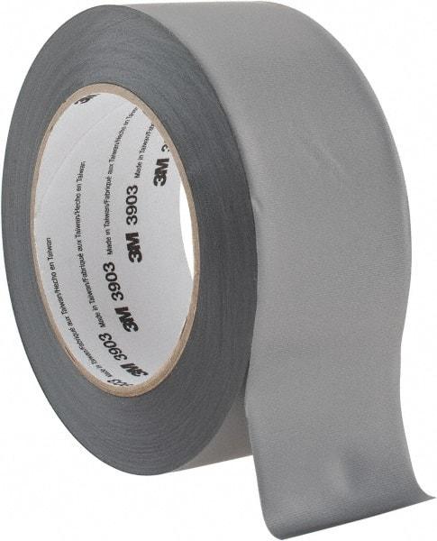 3M - 2" x 50 Yds Gray Duct Tape - 6.5 mil, Rubber Adhesive, Vinyl Backing, 12.6 Lb/ln Tensile Strength, 200°F Max, Series 3903 - Eagle Tool & Supply