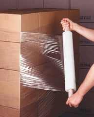 Value Collection - Pack of (4), 20" x 1,000', 70 Gauge Clear Hand-Held Stretch & Pallet Wrap with Extended Core - Eagle Tool & Supply