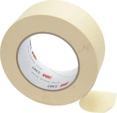 3M - 2" Wide x 60 Yd Long Tan Paper Masking Tape - Series 2307, 5.2 mil Thick, 23 In/Lb Tensile Strength - Eagle Tool & Supply