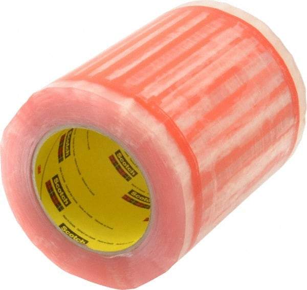 3M - 500 Piece, 8" Long x 6" Wide, Tape Roll - Document Enclosed, Clear with Orange Border - Eagle Tool & Supply