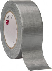 3M - 2" x 50 Yds Silver Duct Tape - 5.8 mil, Rubber Adhesive, Polyethylene Film Backing, 16 Lb/ln Tensile Strength, 200°F Max, Series 1900 - Eagle Tool & Supply