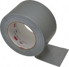 3M - 3" x 50 Yds Silver Duct Tape - 5.8 mil, Rubber Adhesive, Polyethylene Film Backing, 16 Lb/ln Tensile Strength, -65.2°F Max, Series 1900 - Eagle Tool & Supply