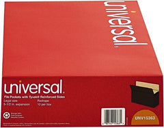 UNIVERSAL - 8-1/2 x 14", Legal, Red, Expandable File Folders with Drop Front & Top Tab Pocket - Straight Tab Cut Location - Eagle Tool & Supply